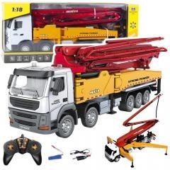 Betoniarka z pompą Huina metalowa 1:18