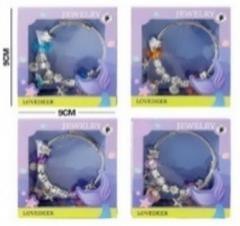 Bransoletka + charmsy 4 rodz 9x9cm