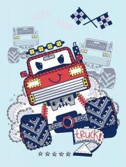 Diamentowa mozaika - Czerwony samochodzik 15x20cm