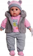 Lalka bobas mówi i śpiewa smoczek + butelka 45cm