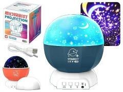 Lampa z projektorem, gwiazdy wymienne obrazki