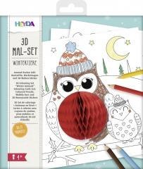 Malowanka 3D - Zimowe zwierzęta