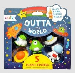 Pachnące Gumki Do Ścierania Kosmiczne Puzzle 5szt