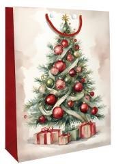 Torebka ozdobna Święta BN Choinka czerwona duża