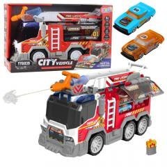 Wóz strażacki z napędem ruchome el. światło dźwięk