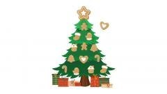 Zestaw kreatywny magnetyczny Choinka Bombki