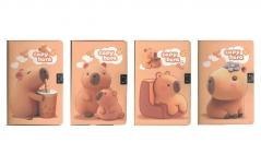 Notes z kłódką B6 80K linia Kapibara mix