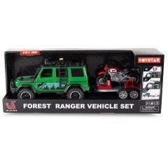 Samochód terenowy z motocyklem