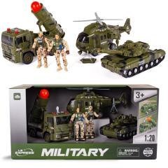 Zestaw wojskowy z czołgiem i helikopterem 5el