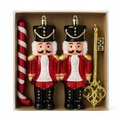 Bombki na choinkę 6szt Dziadek do orzechów, Laska