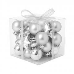 Bombki na choinkę nietłukące 50szt srebrne