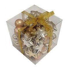 Bombki na choinkę nietłukące 50szt złote, srebrne