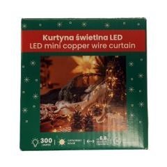 Kurtyna świetlna LED ciepłobiały 6,8m
