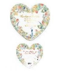 Laurka dwustronna Serce Babcia - Paw w tulipanach