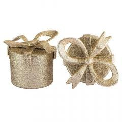 Ozdoby świąteczne złote prezenty 2szt