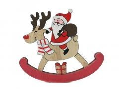 Mikołaj drewniany 15x12cm