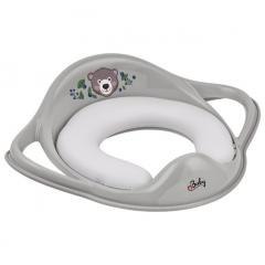 Nakładka na sedes miękka Miś szara