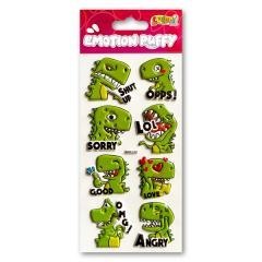 Naklejki puffy Emotion Dino