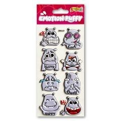 Naklejki puffy Emotion Hippo