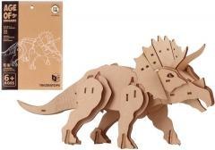 Puzzle drewniane 3D Dinozaur Triceratops