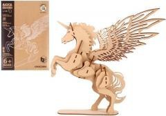 Puzzle drewniane 3D mityczne jednorożec
