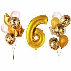 Zestaw balonów złotych 6