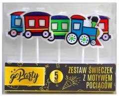 Zestaw świeczek urodzinowych Motyw pociągów