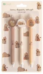 Długopisy żelowe Kapibara niebieskie 3szt