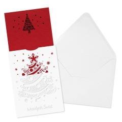 Kartka świąteczna ażurowa - Choinka