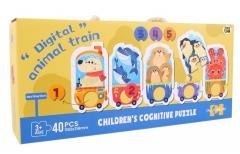 Puzzle dla dzieci edukacyjne pociąg