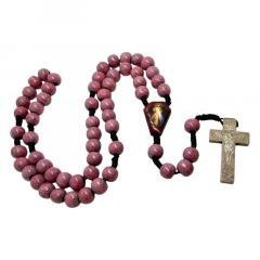 Różaniec drewniany róż