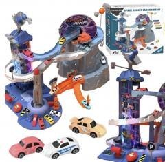 Tor wyścigowy z samochodami Stacja kosmiczna