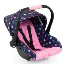 Fotelik samochodowy dla lalek z daszkiem niebieski