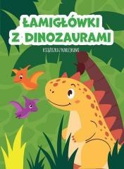 Łamigłówki z dinozaurami. Książeczka z naklejkami