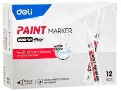 Marker olejowy 2mm biały (12szt) DELI