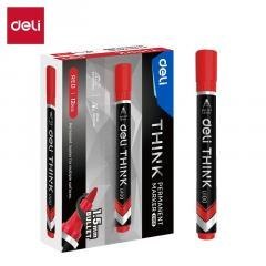 Marker permanentny okrągły 1,5mm czerwony (12szt)