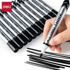 Marker suchościeralny okrągły 2,0mm czarny (12szt)