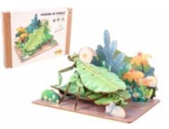 Puzzle 3D drewniane liściec w otoczeniu natury