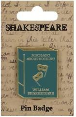 Szekspir Przypinka metalowa - Wiele hałasu o nic
