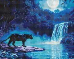 Diamentowa mozaika - Nocny drapieżnik 40x50cm