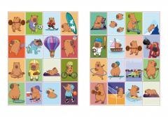 Kolorowanie z naklejkami. Kapibara i sport