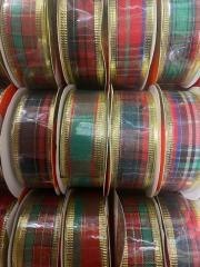 Wstążka ozdobna krata mix