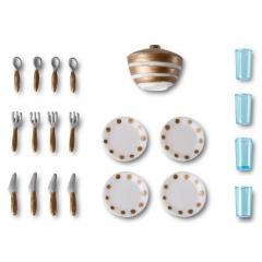 Zastawa obiadowa do domku dla lalek