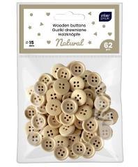 Guziki naturalne 62szt