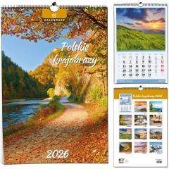 Kalendarz 2026 B3 7 planszowy Polskie Krajobrazy