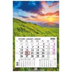 Kalendarz 2026 jednodzielny gł. płaska Bieszczady
