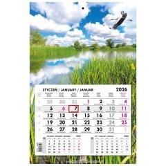 Kalendarz 2026 jednodzielny główka płaska Mazury
