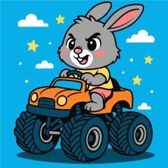 Malowanie po numerach - Zająć w samochodzie Kids