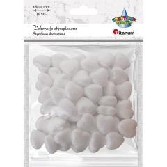 Styropianowe serca 19x19mm białe 50szt