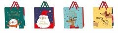 Torebka świąteczna duża 30x42x12cm mix